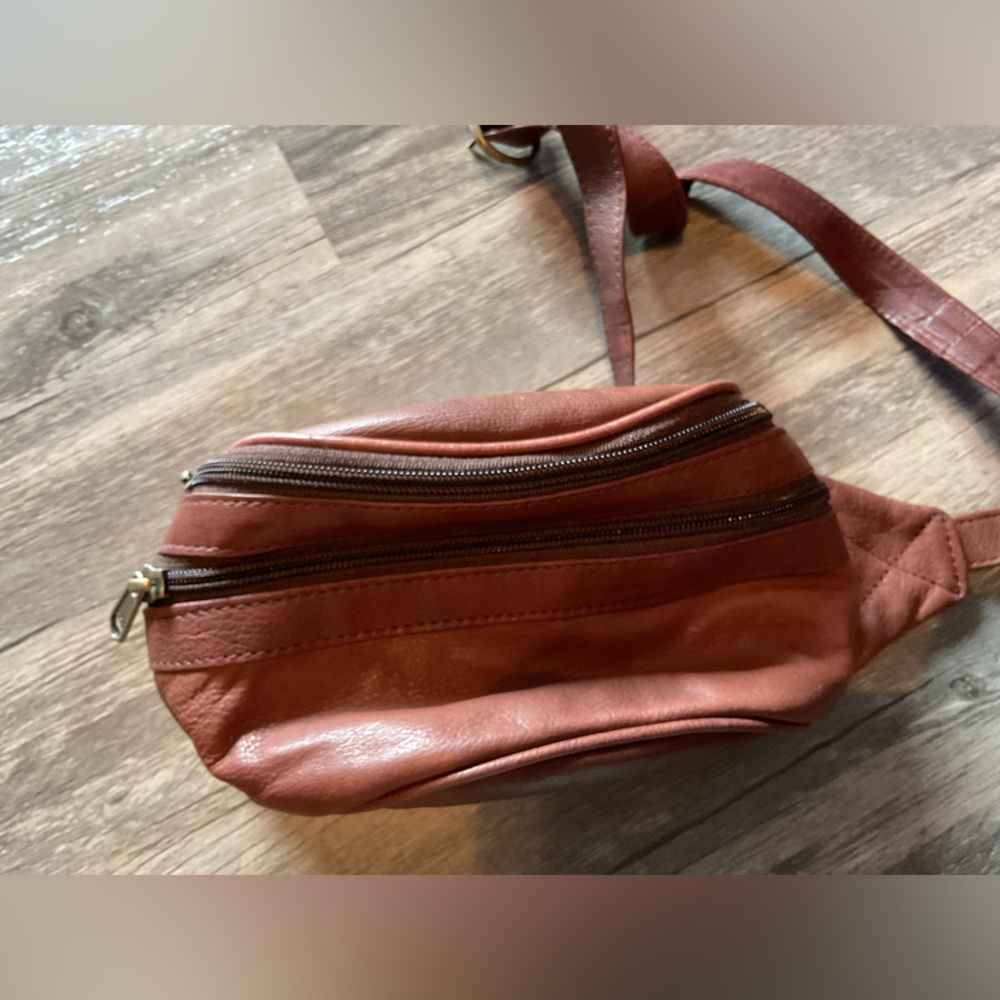 Raj Brown Leather Belt Bag NWOT